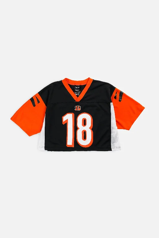 Men's Custom - Embroidered Volleyball Jerseys for Team Uniforms or Personalized GearRework Crop Cincinnati Bengals NFL Jersey - M Men's Custom - Embroidered Volleyball Jerseys for Team Uniforms or Personalized GearRework Crop Cincinnati Bengals NFL Jersey - M