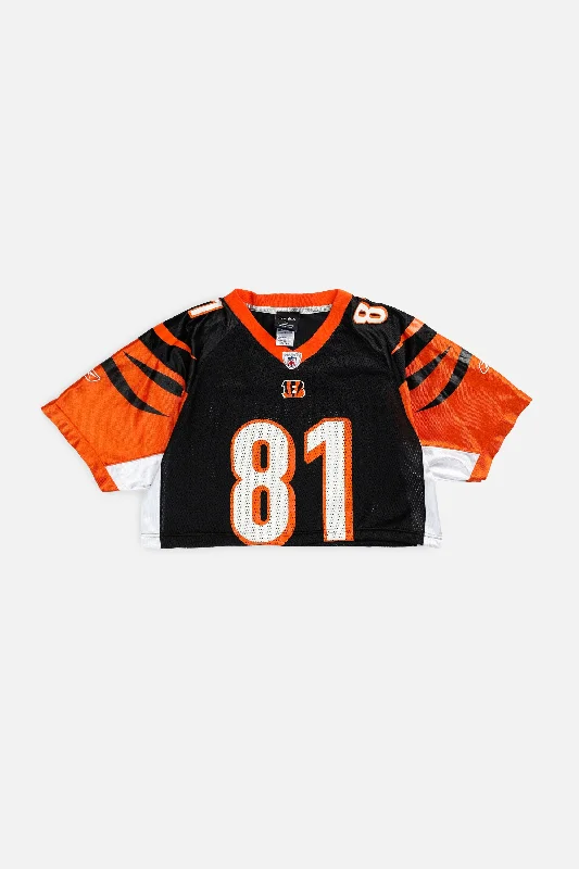 Men's Throwback Rugby Jerseys of Historic Matches and Teams for Rugby History BuffsRework Crop Cincinnati Bengals NFL Jersey - S Men's Throwback Rugby Jerseys of Historic Matches and Teams for Rugby History BuffsRework Crop Cincinnati Bengals NFL Jersey - S