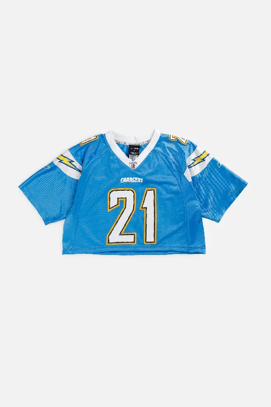 Men's Custom - Printed Baseball Jerseys with Player Names and Numbers for Personalized StyleRework Crop LA Chargers NFL Jersey - S Men's Custom - Printed Baseball Jerseys with Player Names and Numbers for Personalized StyleRework Crop LA Chargers NFL Jersey - S