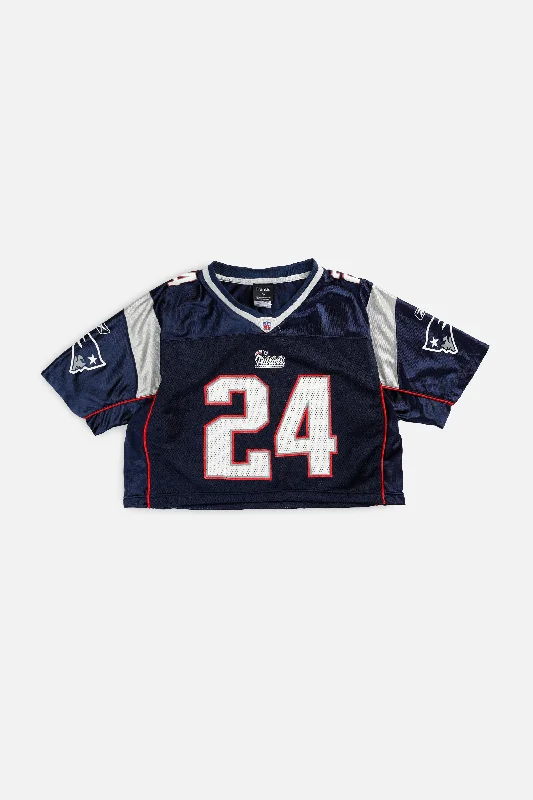 Men's Moisture - Wicking Golf Jerseys with UV Protection for Comfortable Rounds on the CourseRework Crop New England Patriots NFL Jersey - M Men's Moisture - Wicking Golf Jerseys with UV Protection for Comfortable Rounds on the CourseRework Crop New England Patriots NFL Jersey - M
