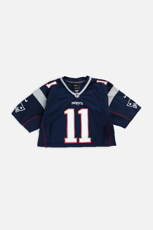 Men's Limited - Edition Cricket Jerseys Commemorating Historic Matches for Die - Hard Cricket LoversRework Crop New England Patriots NFL Jersey - S Men's Limited - Edition Cricket Jerseys Commemorating Historic Matches for Die - Hard Cricket LoversRework Crop New England Patriots NFL Jersey - S