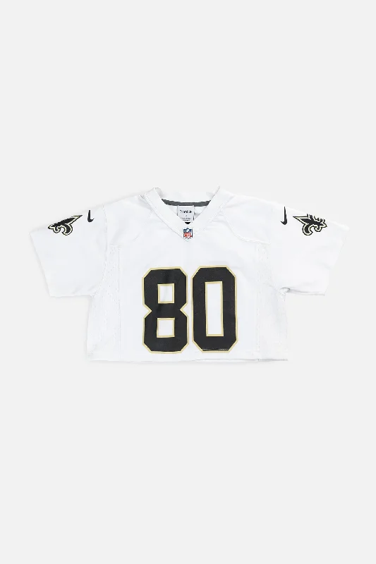 Men's Sustainable Organic Cotton Rugby Jerseys for Eco - Conscious Sports EnthusiastsRework Crop New Orleans Saints NFL Jersey - XS Men's Sustainable Organic Cotton Rugby Jerseys for Eco - Conscious Sports EnthusiastsRework Crop New Orleans Saints NFL Jersey - XS