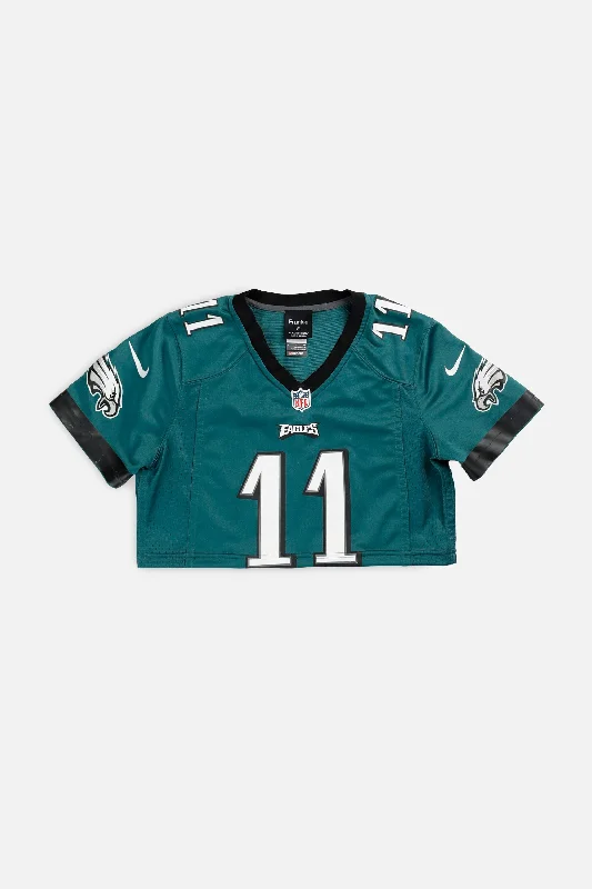 Men's Authentic Soccer Jerseys of National Teams for International Football EventsRework Crop Philadelphia Eagles NFL Jersey - XS Men's Authentic Soccer Jerseys of National Teams for International Football EventsRework Crop Philadelphia Eagles NFL Jersey - XS