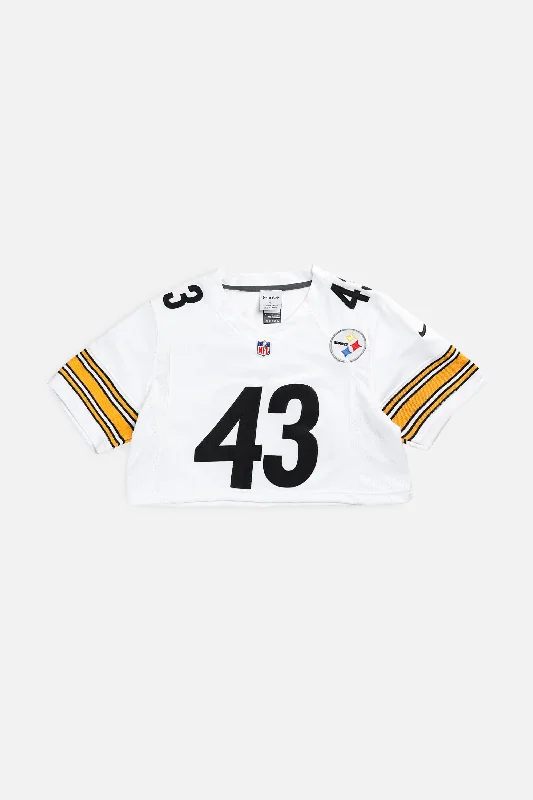 Men's Cycling Jerseys with Reflective Stripes for Safe and Stylish Rides at NightRework Crop Pittsburgh Steelers NFL Jersey - S Men's Cycling Jerseys with Reflective Stripes for Safe and Stylish Rides at NightRework Crop Pittsburgh Steelers NFL Jersey - S