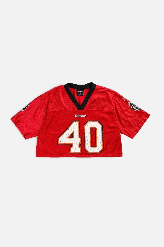 Men's Throwback Rugby Jerseys of Historic Matches and Teams for Rugby History BuffsRework Crop Tampa Bay Buccaneers NFL Jersey - S Men's Throwback Rugby Jerseys of Historic Matches and Teams for Rugby History BuffsRework Crop Tampa Bay Buccaneers NFL Jersey - S