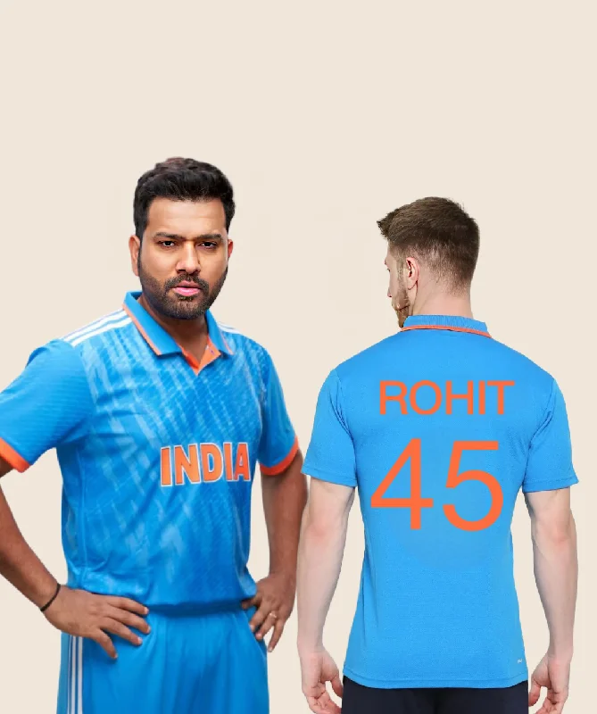 Men's Authentic Soccer Jerseys of National Teams for International Football EventsRohit Sharma Indian World Cup Jerseys 2023-24 Player-Edition Men's Authentic Soccer Jerseys of National Teams for International Football EventsRohit Sharma Indian World Cup Jerseys 2023-24 Player-Edition