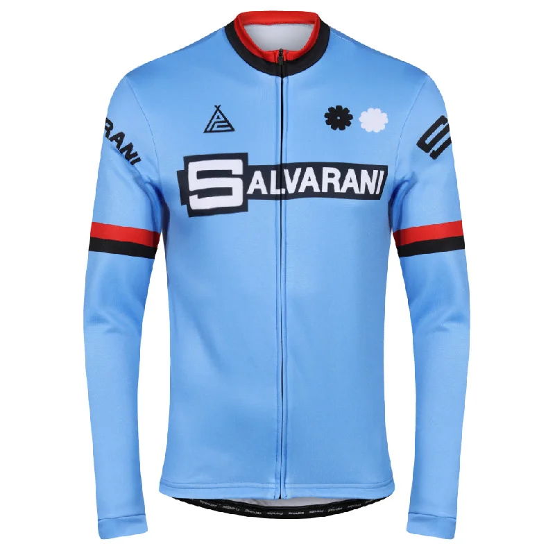 Men's Moisture - Wicking Lacrosse Jerseys with Mesh Panels for Optimal Performance on the FieldSalvarani Retro Long Sleeve Jersey Men's Moisture - Wicking Lacrosse Jerseys with Mesh Panels for Optimal Performance on the FieldSalvarani Retro Long Sleeve Jersey