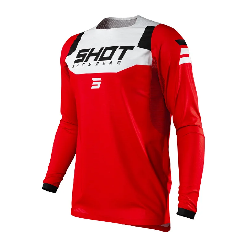 Men's Custom - Embroidered Volleyball Jerseys for Team Uniforms or Personalized GearShot - 2022 Contact Chase Red/White Jersey Men's Custom - Embroidered Volleyball Jerseys for Team Uniforms or Personalized GearShot - 2022 Contact Chase Red/White Jersey
