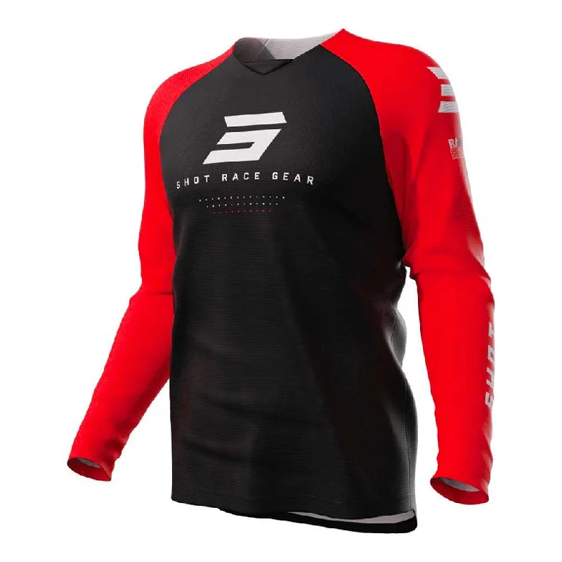 Men's Breathable Polyester Running Jerseys in Bright Neon Colors for High - Visibility WorkoutsShot - 2023 Raw Escape Black/Red Jersey