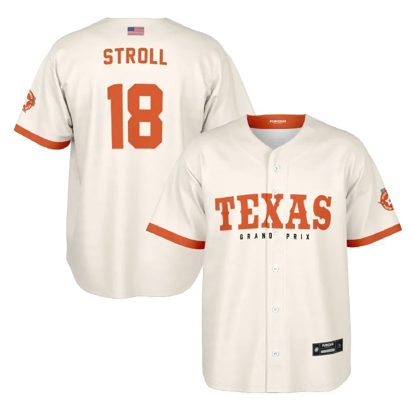 Men's Authentic Soccer Jerseys of National Teams for International Football EventsStroll - Off-White Texas GP Jersey Men's Authentic Soccer Jerseys of National Teams for International Football EventsStroll - Off-White Texas GP Jersey