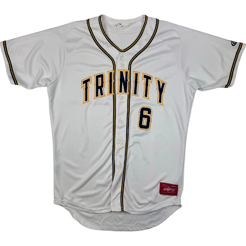 Men's Breathable Polyester Running Jerseys in Bright Neon Colors for High - Visibility WorkoutsTrinity Baseball Jersey White Men's Breathable Polyester Running Jerseys in Bright Neon Colors for High - Visibility WorkoutsTrinity Baseball Jersey White