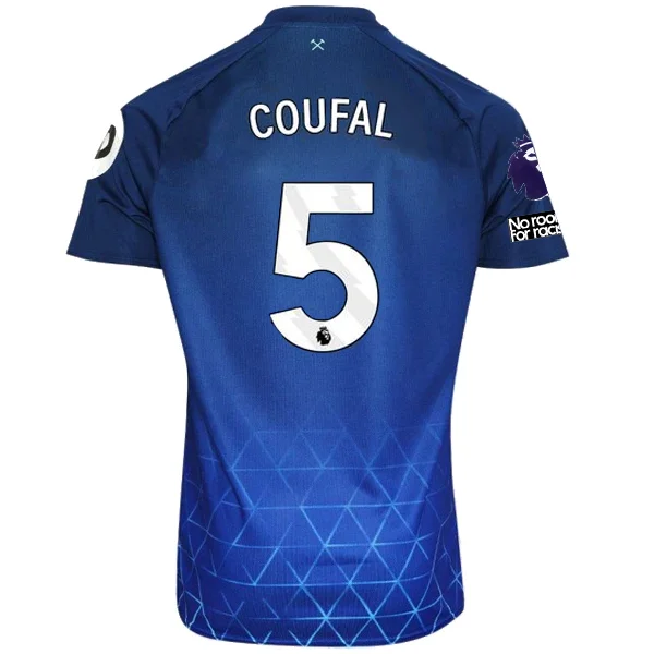 Men's Custom - Printed Baseball Jerseys with Player Names and Numbers for Personalized StyleUmbro West Ham Vladimir Coufal Third Jersey w/ EPL + No Room For Racism Patches 23/24 (Navy/Sky Blue) Men's Custom - Printed Baseball Jerseys with Player Names and Numbers for Personalized StyleUmbro West Ham Vladimir Coufal Third Jersey w/ EPL + No Room For Racism Patches 23/24 (Navy/Sky Blue)