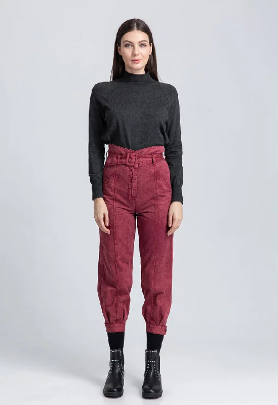 Men's High - Waisted Jeans in a Medium Wash for a Vintage - Style RevivalPaperbag Pants Men's High - Waisted Jeans in a Medium Wash for a Vintage - Style RevivalPaperbag Pants