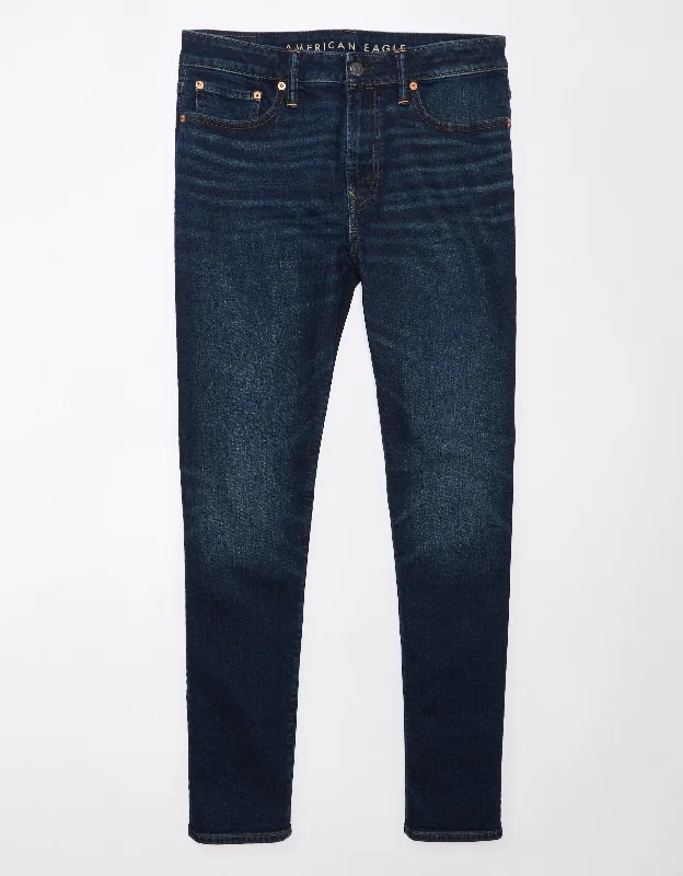 Men's Jeans with a Cargo - Inspired Knee Pocket for Extra StorageAE AirFlex+ Relaxed Slim Jean