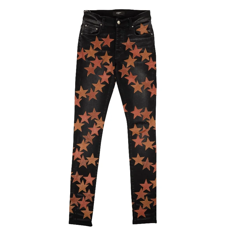 Plus Size Men's Bootcut Jeans with a Relaxed Waist for a Classic and Comfortable FitAmiri Chemist Star Skinny Denim Jeans - Black/Brown Plus Size Men's Bootcut Jeans with a Relaxed Waist for a Classic and Comfortable FitAmiri Chemist Star Skinny Denim Jeans - Black/Brown