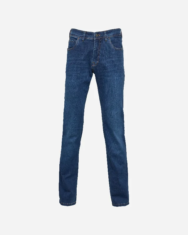 Men's High - Waisted Jeans in a Medium Wash for a Vintage - Style RevivalBATU-4 Modern Jeans Men's High - Waisted Jeans in a Medium Wash for a Vintage - Style RevivalBATU-4 Modern Jeans