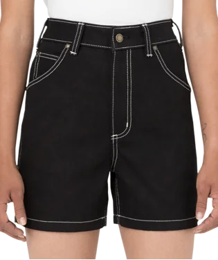 Men's Jeans with a Button - Fly for a Traditional and Classic AestheticBlack Denim Carpenter Short Men's Jeans with a Button - Fly for a Traditional and Classic AestheticBlack Denim Carpenter Short