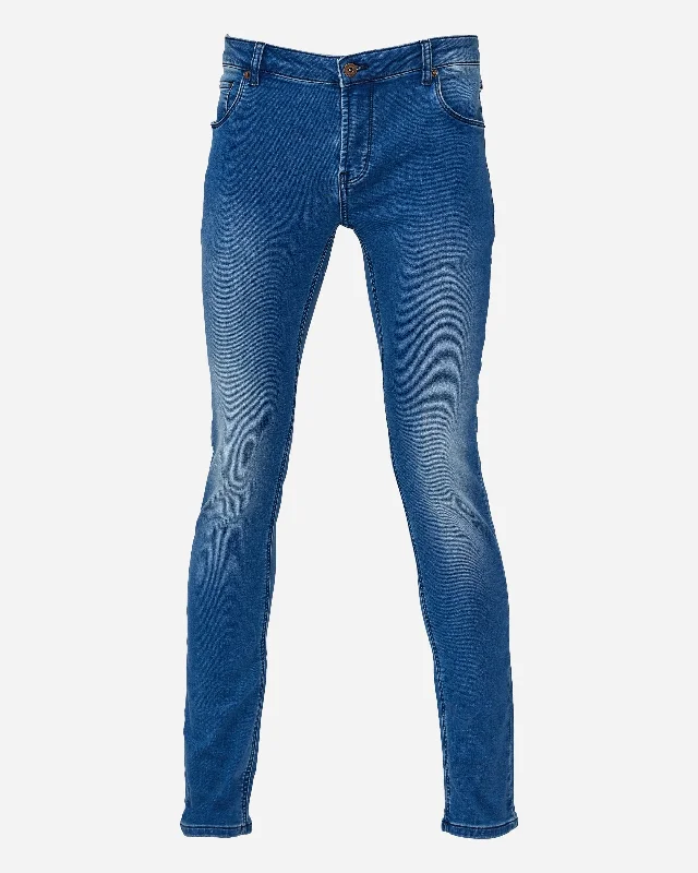 Plus Size Men's Straight Leg Jeans with Reinforced Knees for DurabilityBlanc Jean