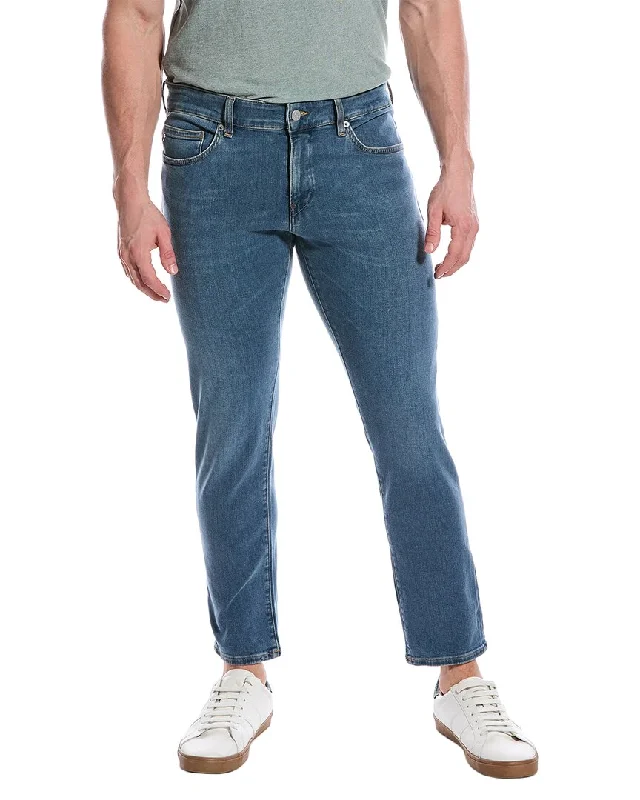 Men's Jeans with a Frayed Hem for a Casual and Effortless StyleBOSS Hugo Boss Delaware Medium Blue Slim Fit Jean Men's Jeans with a Frayed Hem for a Casual and Effortless StyleBOSS Hugo Boss Delaware Medium Blue Slim Fit Jean