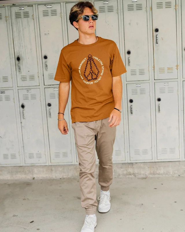 Plus Size Men's Straight Leg Jeans with Reinforced Knees for DurabilityCircle Stone Short Sleeve Tee - Chestnut Brown Plus Size Men's Straight Leg Jeans with Reinforced Knees for DurabilityCircle Stone Short Sleeve Tee - Chestnut Brown