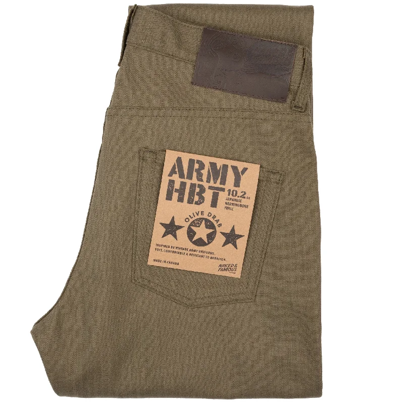 Plus Size Men's Bootcut Jeans with a Belt Loop Upgrade for a Stylish TouchEasy Guy - Army HBT - Olive Drab Plus Size Men's Bootcut Jeans with a Belt Loop Upgrade for a Stylish TouchEasy Guy - Army HBT - Olive Drab