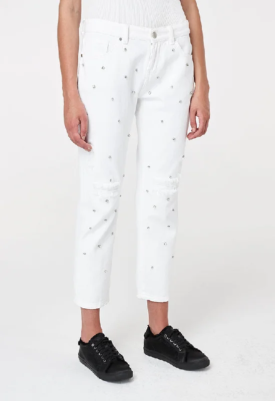 Men's Jeans with a Button - Fly for a Traditional and Classic AestheticEmbellished Ripped Jeans Men's Jeans with a Button - Fly for a Traditional and Classic AestheticEmbellished Ripped Jeans