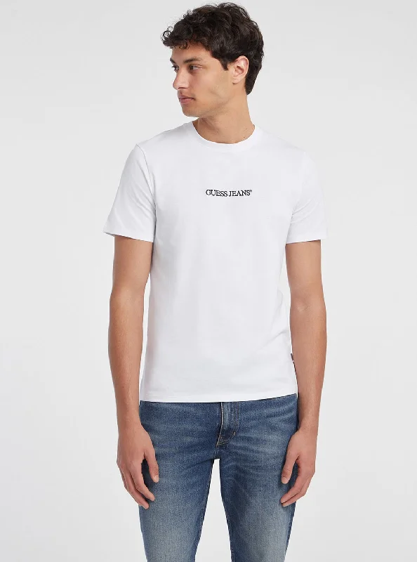 Men's Jeans with a Zip - Off Lower Leg for Convertible StyleGuess Jeans White Slim Logo T-Shirt Men's Jeans with a Zip - Off Lower Leg for Convertible StyleGuess Jeans White Slim Logo T-Shirt