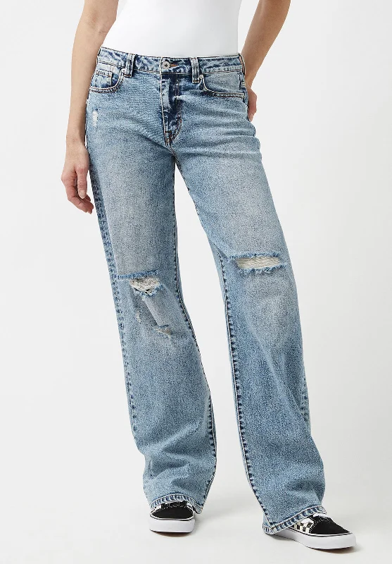 Men's Straight Leg Raw Denim Jeans for a Minimalist and Durable OptionLow & Loose Gwen Women's Jeans in Sanded Blue - BL15873 Men's Straight Leg Raw Denim Jeans for a Minimalist and Durable OptionLow & Loose Gwen Women's Jeans in Sanded Blue - BL15873