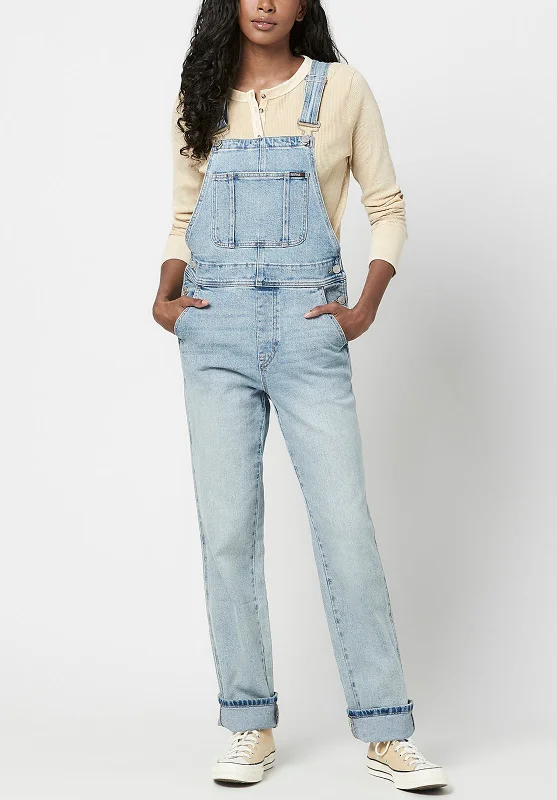 Plus Size Men's Straight Leg Jeans with Reinforced Knees for DurabilityStraight Leg Hailey Women's Overalls in Light Blue - BL15838 Plus Size Men's Straight Leg Jeans with Reinforced Knees for DurabilityStraight Leg Hailey Women's Overalls in Light Blue - BL15838