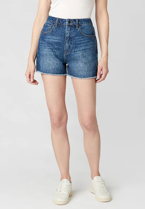 Plus Size Men's Bootcut Jeans with a Belt Loop Upgrade for a Stylish TouchSuper High Rise Joanna Contasted Blue Shorts - BL15800 Plus Size Men's Bootcut Jeans with a Belt Loop Upgrade for a Stylish TouchSuper High Rise Joanna Contasted Blue Shorts - BL15800