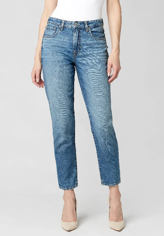 Plus Size Men's Straight Leg Jeans with Reinforced Knees for DurabilityVintage Blue Margot Mom Jeans - BL15774 Plus Size Men's Straight Leg Jeans with Reinforced Knees for DurabilityVintage Blue Margot Mom Jeans - BL15774