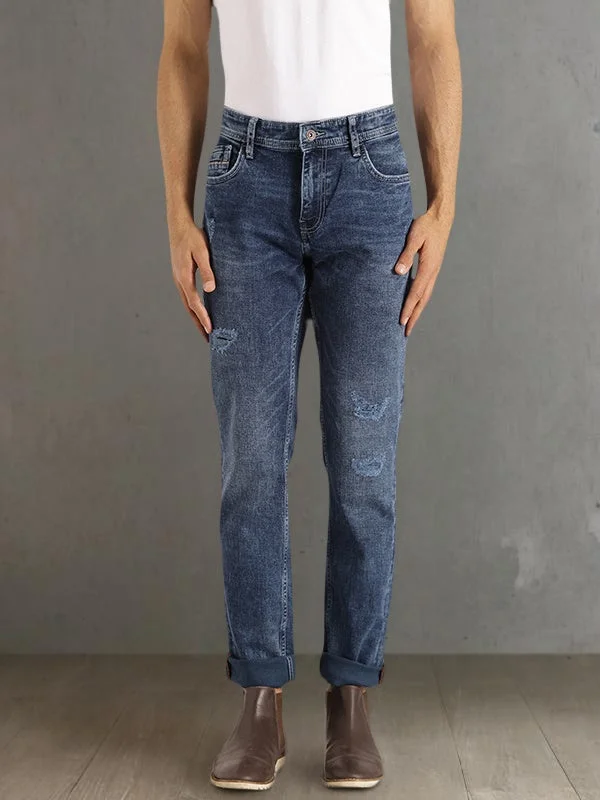 Men's Low - Rise Jeans in a Light Wash for a Casual and Youthful LookMen Brooklyn Fit Stretchable Jeans Men's Low - Rise Jeans in a Light Wash for a Casual and Youthful LookMen Brooklyn Fit Stretchable Jeans