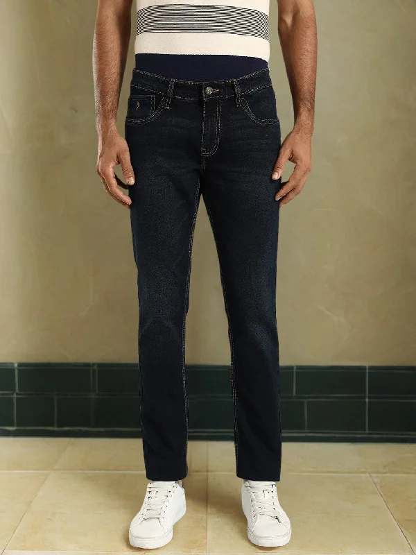 Men's Jeans with a Frayed Hem for a Casual and Effortless StyleMen Brooklyn Fit Stretchable Jeans Men's Jeans with a Frayed Hem for a Casual and Effortless StyleMen Brooklyn Fit Stretchable Jeans