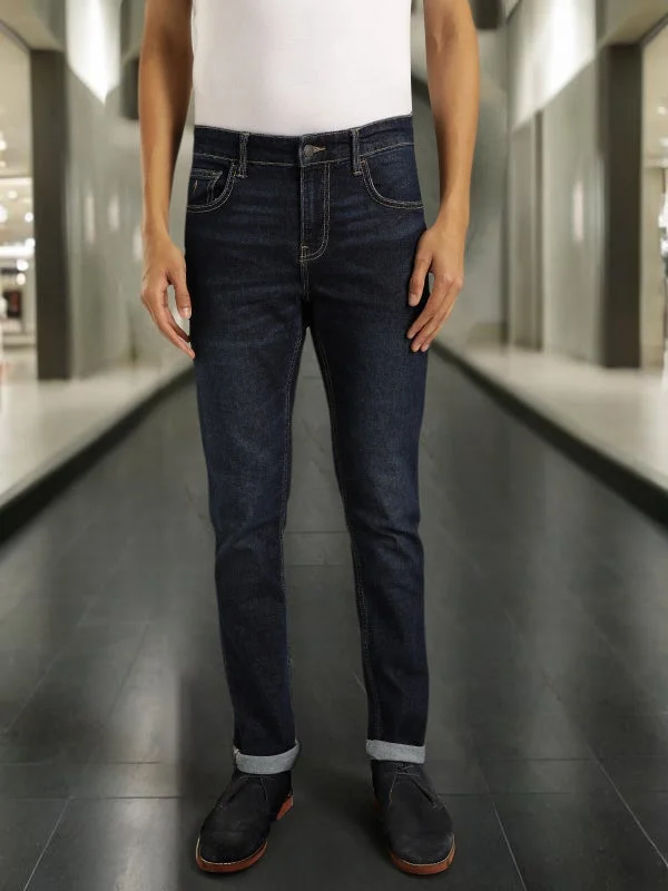 Men's High - Waisted Jeans in a Medium Wash for a Vintage - Style RevivalMen Brooklyn Fit Stretchable Jeans Men's High - Waisted Jeans in a Medium Wash for a Vintage - Style RevivalMen Brooklyn Fit Stretchable Jeans