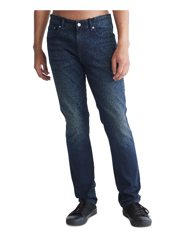 Men's Jeans with a Cargo - Inspired Knee Pocket for Extra StorageMens Denim Stretch Straight Leg Jeans