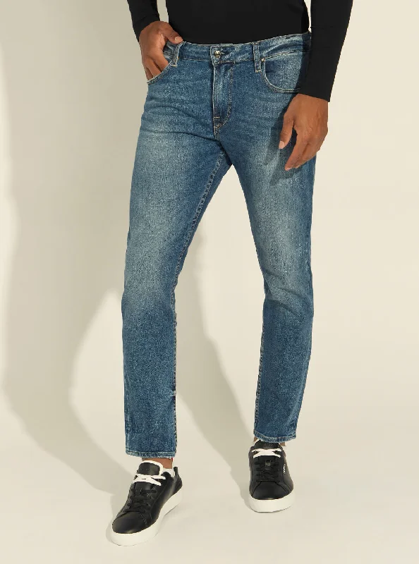 Plus Size Men's Bootcut Jeans with a Belt Loop Upgrade for a Stylish TouchMid-Rise Athletic Tapered Denim Jeans in Union Wash Plus Size Men's Bootcut Jeans with a Belt Loop Upgrade for a Stylish TouchMid-Rise Athletic Tapered Denim Jeans in Union Wash