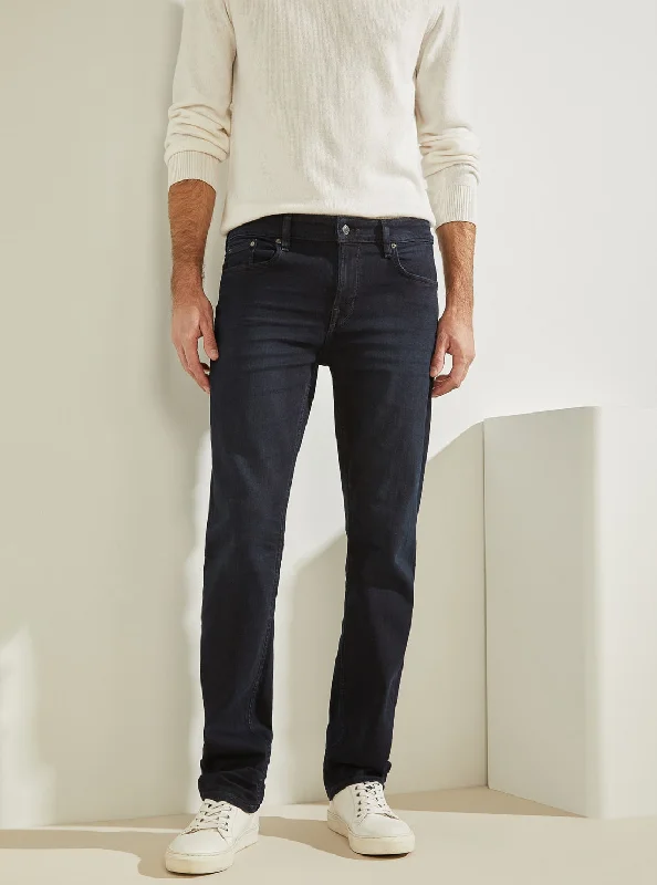 Plus Size Men's Relaxed Fit Jeans with a Tapered Leg for a Laid - Back VibeMid-Rise Slim Straight Denim Jeans in Dark Cast Wash Plus Size Men's Relaxed Fit Jeans with a Tapered Leg for a Laid - Back VibeMid-Rise Slim Straight Denim Jeans in Dark Cast Wash