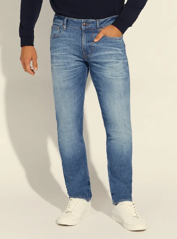 Men's Jeans with a Hidden Coin Pocket for Added ConvenienceMid-Rise Slim Tapered Denim Jeans in Mayport Wash Men's Jeans with a Hidden Coin Pocket for Added ConvenienceMid-Rise Slim Tapered Denim Jeans in Mayport Wash
