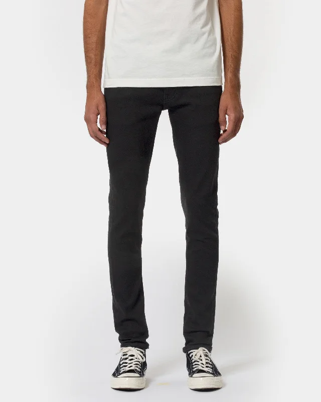Men's High - Waisted Jeans in a Medium Wash for a Vintage - Style RevivalNudie Tight Terry Skinny Fit Mens Jeans - Everblack Men's High - Waisted Jeans in a Medium Wash for a Vintage - Style RevivalNudie Tight Terry Skinny Fit Mens Jeans - Everblack