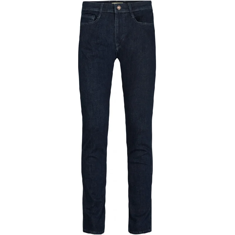 Men's High - Waisted Jeans in a Medium Wash for a Vintage - Style RevivalPower Flex Stretch Jeans - IND Indigo Men's High - Waisted Jeans in a Medium Wash for a Vintage - Style RevivalPower Flex Stretch Jeans - IND Indigo