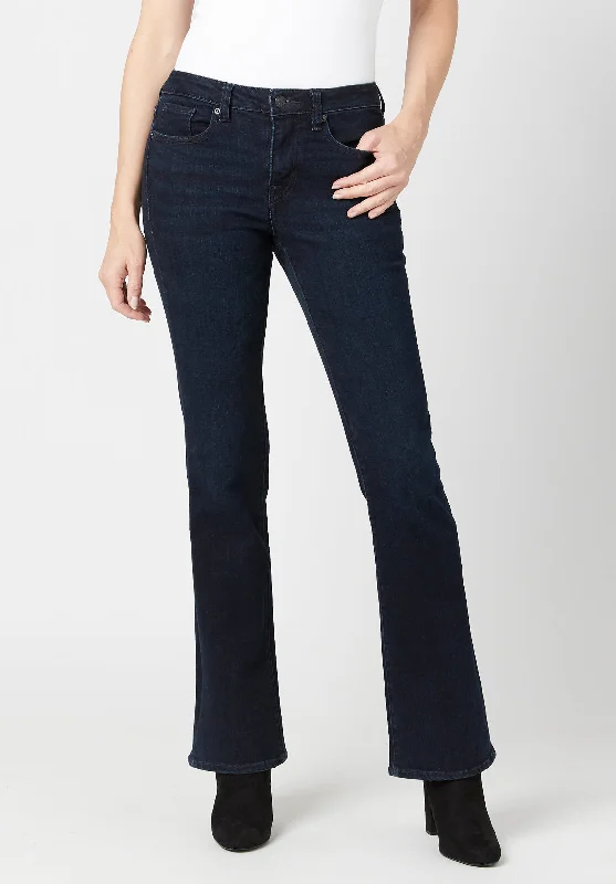 Plus Size Men's Relaxed Fit Jeans with a Tapered Leg for a Laid - Back VibeMid Rise Bootcut Queen Women's Jeans in Dark Blue - BL15832 Plus Size Men's Relaxed Fit Jeans with a Tapered Leg for a Laid - Back VibeMid Rise Bootcut Queen Women's Jeans in Dark Blue - BL15832