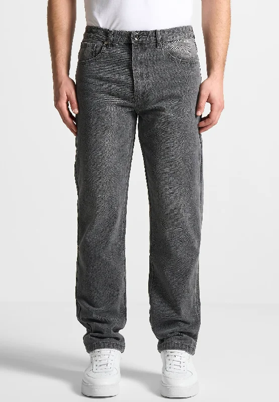 Plus Size Men's Bootcut Jeans with a Relaxed Waist for a Classic and Comfortable FitRelaxed Fit Jean - Washed Grey Plus Size Men's Bootcut Jeans with a Relaxed Waist for a Classic and Comfortable FitRelaxed Fit Jean - Washed Grey