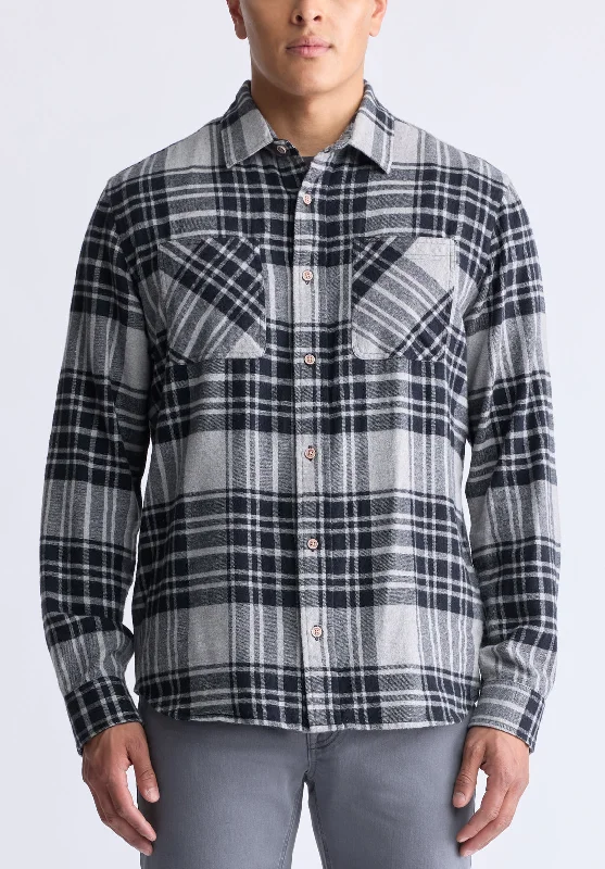 Men's Stretch Jeans with a Moisture - Wicking Lining for Active LifestylesSinato Men's Classic Plaid Shirt, Grey - BM24449 Men's Stretch Jeans with a Moisture - Wicking Lining for Active LifestylesSinato Men's Classic Plaid Shirt, Grey - BM24449