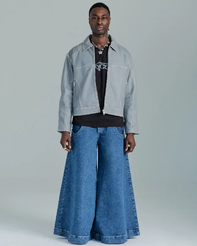 Men's Jeans with a Cargo - Inspired Knee Pocket for Extra StorageThug. 50". Dark Stone.