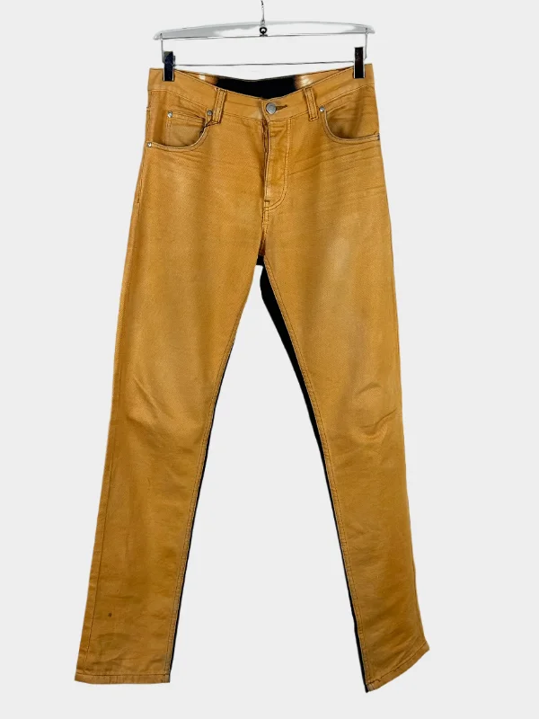 Men's Jeans with a Zip - Off Lower Leg for Convertible StyleTie Dye Jeans