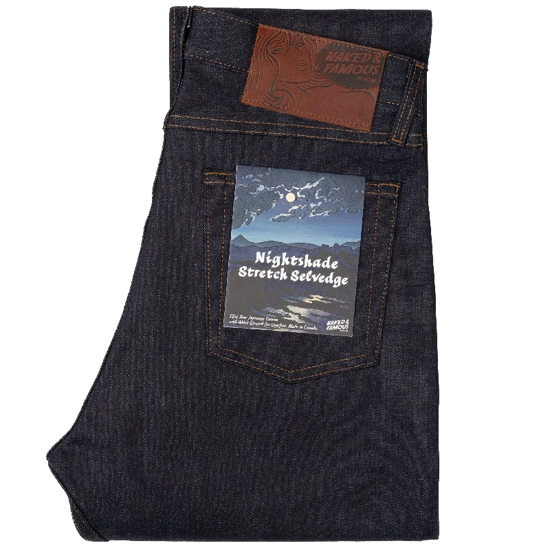 Plus Size Men's Straight Leg Jeans with Reinforced Knees for DurabilityTrue Guy - Nightshade Stretch Selvedge Plus Size Men's Straight Leg Jeans with Reinforced Knees for DurabilityTrue Guy - Nightshade Stretch Selvedge