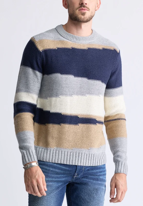 Men's Straight Leg Raw Denim Jeans for a Minimalist and Durable OptionWollen Men's Striped Colorblock Crewneck Sweater, Grey - BM24418 Men's Straight Leg Raw Denim Jeans for a Minimalist and Durable OptionWollen Men's Striped Colorblock Crewneck Sweater, Grey - BM24418