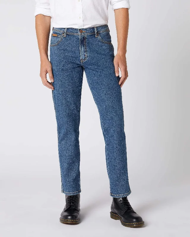 Plus Size Men's Bootcut Jeans with a Belt Loop Upgrade for a Stylish TouchWrangler Texas Stretch Authentic Straight Mens Jeans - Stonewash Blue Plus Size Men's Bootcut Jeans with a Belt Loop Upgrade for a Stylish TouchWrangler Texas Stretch Authentic Straight Mens Jeans - Stonewash Blue