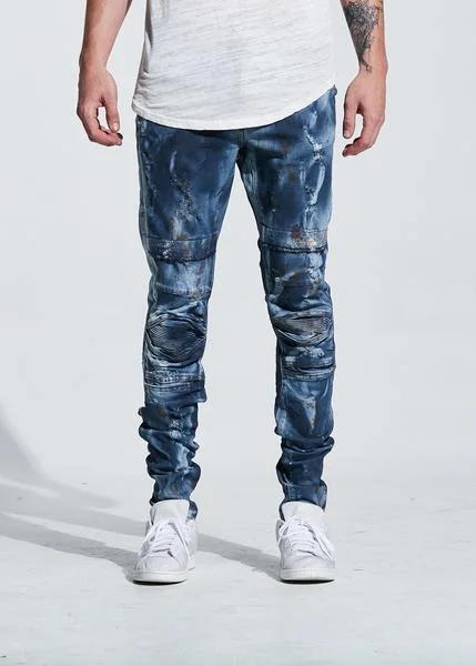 Plus Size Men's Relaxed Fit Jeans with a Tapered Leg for a Laid - Back VibeAli Denim (Indigo Washed)