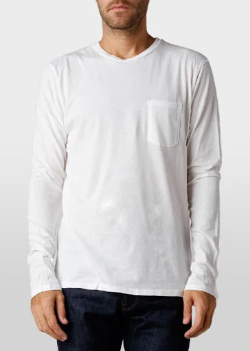 Men's Jeans with a Hidden Coin Pocket for Added ConvenienceBrooklyn Denim Co. Cotton Pocket Long Sleeve Crewneck Shirt